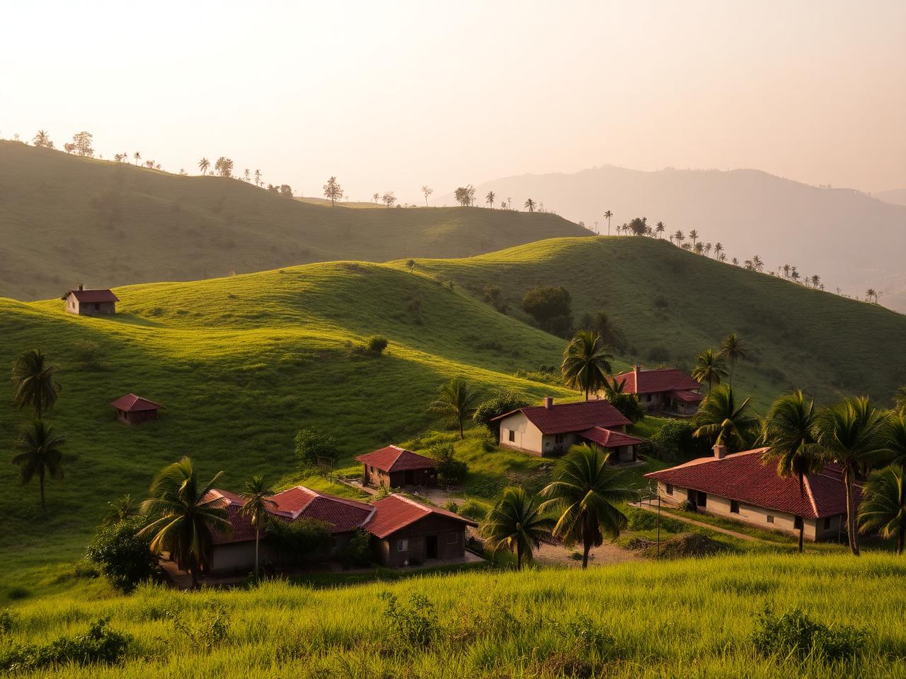 The green highlands and village compounds of Donga-Mantung division